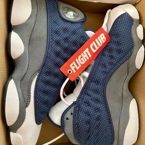 Jordans 13 blue , gray and white